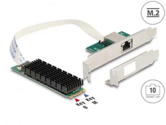 Изображение Delock M.2 Key B+M 1 x RJ45 10 Gigabit LAN Network Card