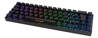 Picture of Deltaco Gaming DK440R Wireless Mechanical Gaming Keyboard, 65%, Kailh Red Switches, UK, Black