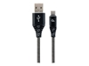 Picture of Gembird USB Male - USB Type C Male Premium cotton braided 1m Black