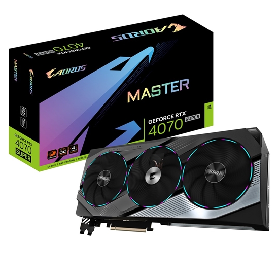 Изображение Gigabyte AORUS GeForce RTX 4070 SUPER MASTER 12G NVIDIA 12 GB GDDR6X