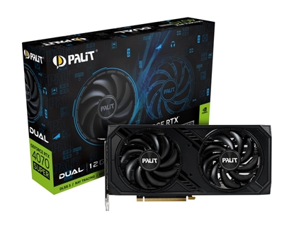 Изображение Graphics Card|PALIT|NVIDIA GeForce RTX 4070 SUPER|12 GB|GDDR6X|192 bit|PCIE 4.0 16x|GPU 1980 MHz|1xHDMI|3xDisplayPort|NED407S019K9-1043D