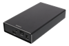 Изображение HDD dėžutė DELTACO SATA 3.5", USB-C, USB 3.1, juoda / MAP-K3527C