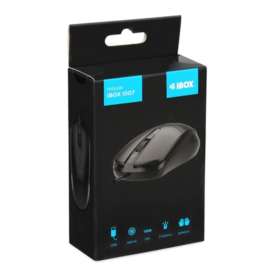 Изображение iBOX i007 wired optical mouse, black