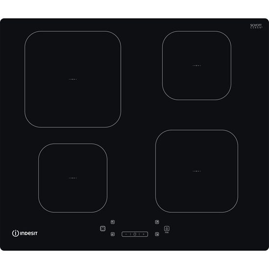 Изображение Indesit IS 83Q60 NE Black Built-in 59 cm Zone induction hob 4 zone(s)