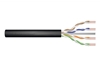 Изображение Kabel teleinformatyczny instalacyjny zewnętrzny żelowany kat.5e, U/UTP, Fca, drut, AWG24/1, PE, 305m, czarny, szpula