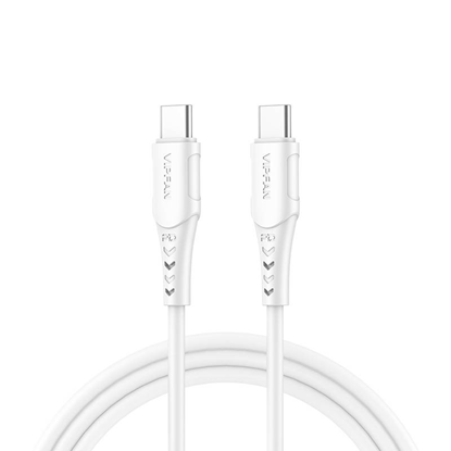 Attēls no Kabel USB Vipfan USB-C - USB-C 2 m Biały (P05-2m)