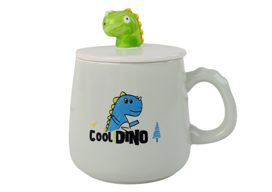Picture of Keraminis puodelis su dinozauru, mėlynas