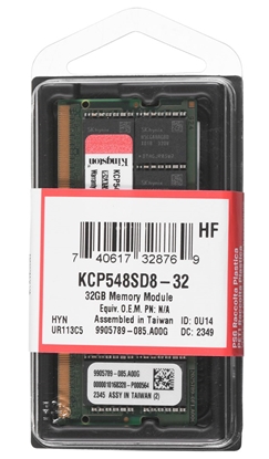 Picture of Kingston Technology KCP548SD8-32 memory module 32 GB 1 x 32 GB DDR5 4800 MHz