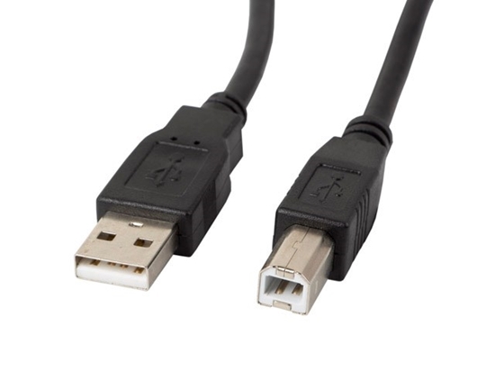 Picture of Lanberg CA-USBA-10CC-0005-BK USB cable 0,5 m 2.0 USB B Black