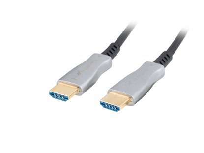 Attēls no LANBERG HDMI CABLE M/M V2.0 10M OPTICAL AOC BLACK CA-HDMI-20FB-0100-BK