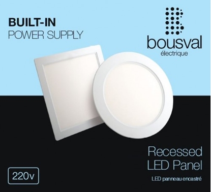 Attēls no LED gaismas panelis. Apaļas formas 6W 4000K 118x29mm ar iebūvētu vadības bloku