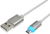 Изображение Natec Prati, USB Micro to Type A Cable 1m, LED, Silver | Natec | Micro USB to USB Type-A | Prati | Micro USB | USB Type-A