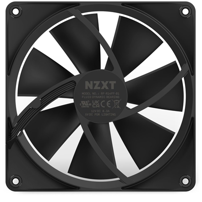 Изображение NZXT F140 RGB Computer case Fan 14 cm Black 1 pc(s)