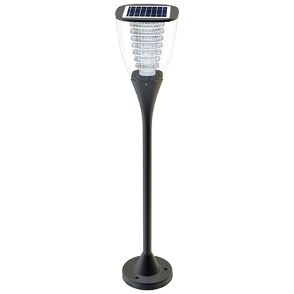 Attēls no PowerNeed Solarna latarnia ogrodowa Pearl z czujnikiem zmierzchu, panel o mocy 1.6W, ciepłe białe światło LED