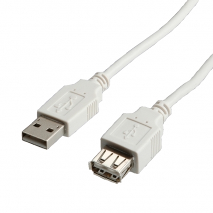 Attēls no Secomp USB 2.0 Cable, Type A-A, M - F, 0.8m