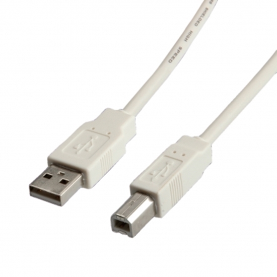 Изображение Secomp USB 2.0 Cable, Type A-B, beige, 1.8 m