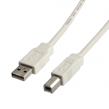 Attēls no Secomp USB 2.0 Cable, Type A-B, beige, 3 m