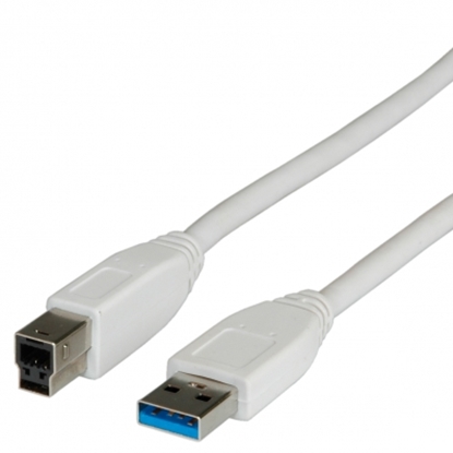 Attēls no Secomp USB 3.2 Gen 1 Cable, Type A M - B M, 3.0 m, beige, 0.8 m