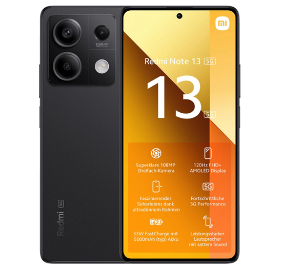 Изображение Xiaomi Redmi Note 13 Mobile Phone 5G / 8GB / 256GB