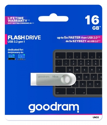 Attēls no Zibatmiņa Goodram UNO3 16GB Silver