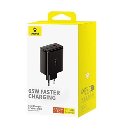 Picture of Baseus Cube Pro 65W GaN Travel Charger 2x USB-C USB-A