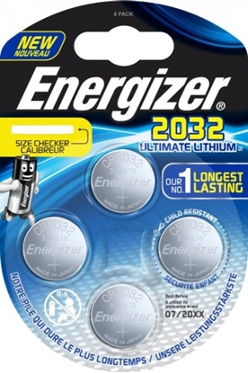 Изображение BAT2032.EUL4; CR2032 baterijas 3V Energizer Ultimate Lithium litija Ultimate Lithium 2032 iepakojumā