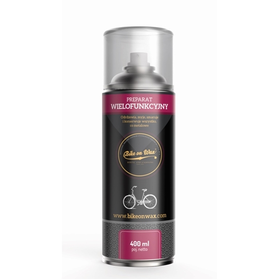 Picture of BikeOnWax Ūdens atgrūdējs - bloķē ūdeni / novērš rūsu / mazgā / smērē un aizsargā 400ml Aerosols