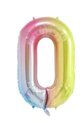 Picture of Folat Folija 1m gaisa balons Cipars 0 Glossy Colorful