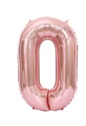 Picture of Folat Folija 1m gaisa balons Cipars 0 Glossy Pink