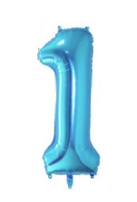 Picture of Folat Folija 1m gaisa balons Cipars 1 Glossy Blue