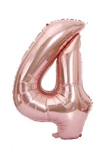 Picture of Folat Folija 1m gaisa balons Cipars 4 Glossy Pink