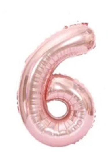 Picture of Folat Folija 1m gaisa balons Cipars 6 Glossy Pink
