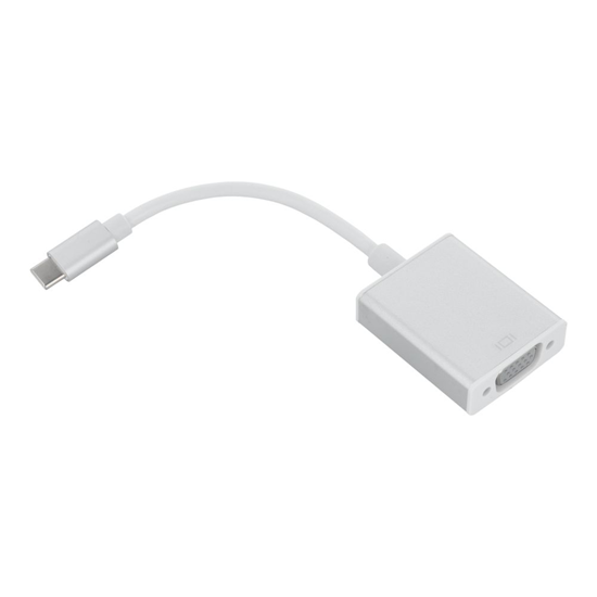 Изображение Fusion adapteris no USB-C uz VGA sudrabs