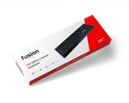 Picture of Fusion K05 tastatūra USB melna (ENG | RUS)