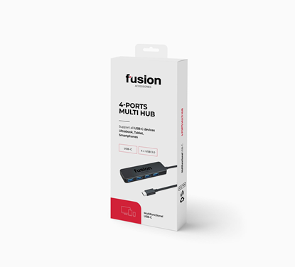 Attēls no 4-port Multi Hub USB-C (EU Blister) | Fusion Accessories