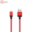 Изображение Hoco X14 Premium Izturīgs Auduma Lightning uz USB Datu & Ātras 2.4A Uzlādes Kabelis 2m (MD819) Sarkans