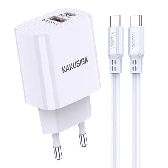 Picture of KAKUSIGA KSC-925 lādētājs | 18W | 3A + USB-C kabel