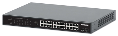 Attēls no INTELLINET 24Port Gigabit PoE+ Switch 2x1G SFP 370 W