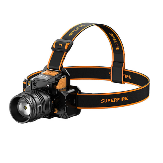 Picture of galvas lukturis Superfire HL58, 350lm, USB