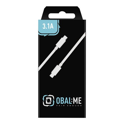 Изображение OBAL:ME Fast Charge USB-C|USB-C kabelis 1m balts