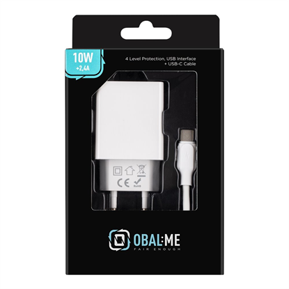 Picture of OBAL:ME Sienas lādētājs USB-A 10W + USB-A|USB-C ka