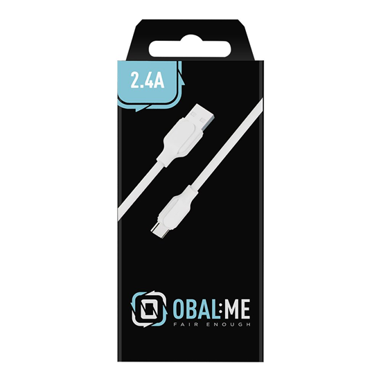 Picture of OBAL:ME Simple USB-A|USB-C kabelis 1m, balts