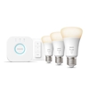 Picture of Philips Hue White Starter kit: 3 E27 smart bulbs (1100) + dimmer switch