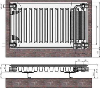 Изображение Radiators 11x400x1000 Ventil Compact Termolux