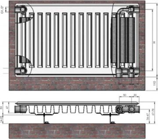 Picture of Radiators 11x400x1200 Ventil Compact Termolux