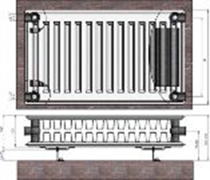 Attēls no Radiators 22x500x2200 sānu piesl. Termolux