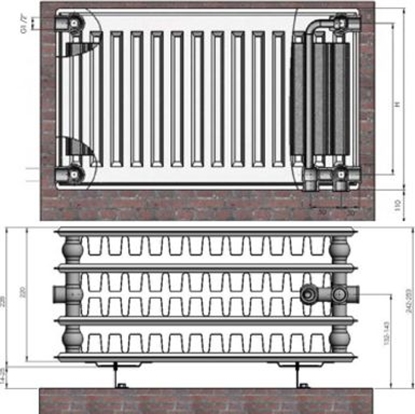 Изображение Radiators 44x200x1000 VCO Termolux