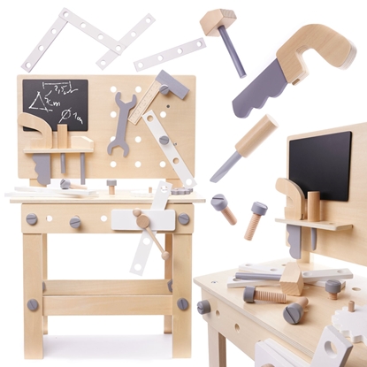 Attēls no RoGer Wooden Workshop with Tools for Kids