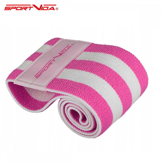 Изображение SportVida Fitnesa & Krossfit Hip Band Gumijas priekš sēžas un apakšējo muskuļiem 32*7,6cm Rozā