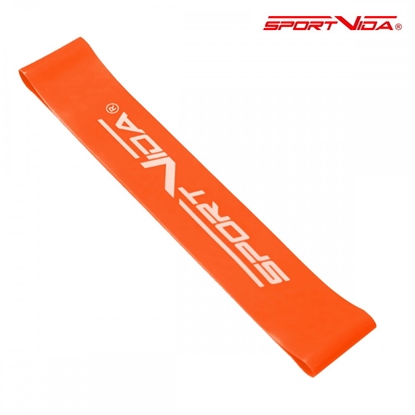 Изображение SportVida Slodzes gumija Fitnesa un GYM treniņiem 600 * 50 * 1MM (10-15kg) Oranža